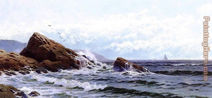 Crashing Waves painting - Alfred Thompson Bricher Crashing Waves art painting